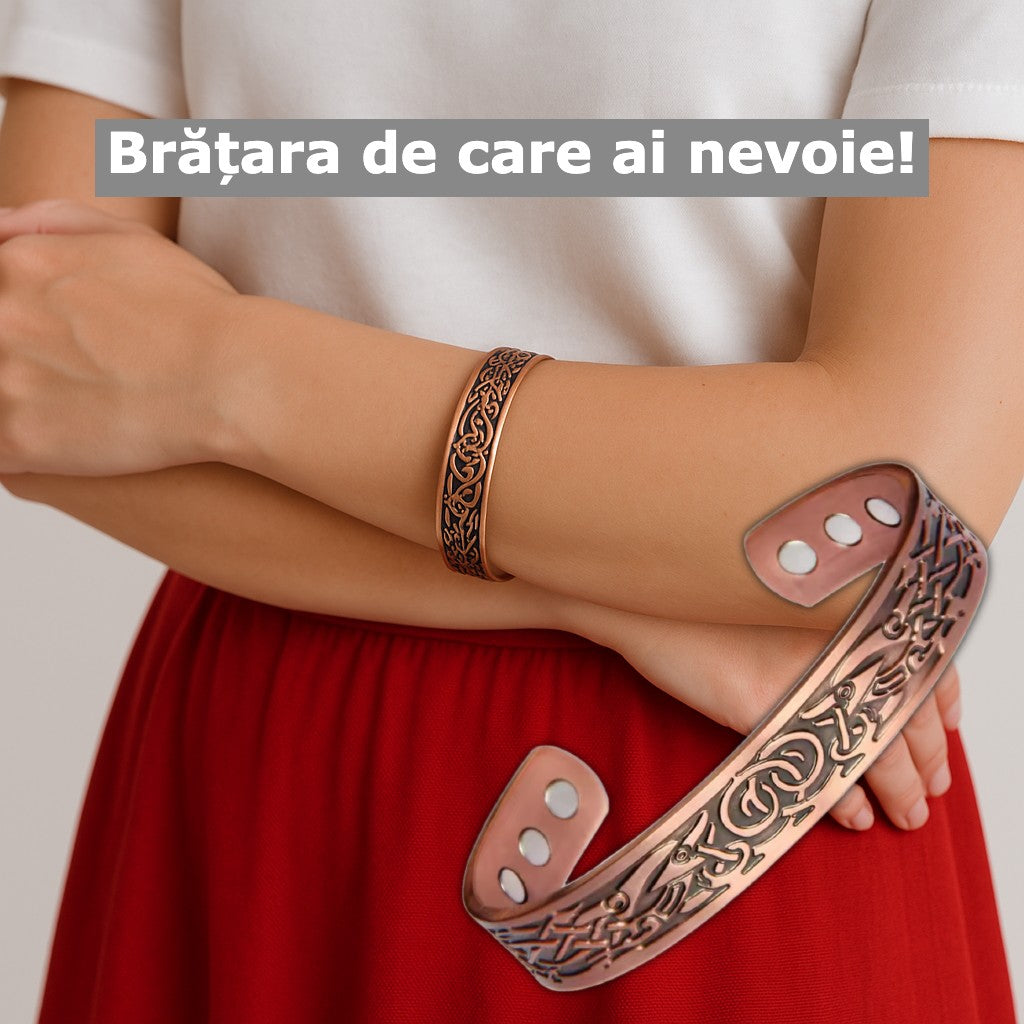 Brățară cu magneți de terapie din cupru pur